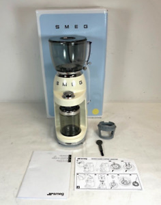 Used- Smeg CGF01CRUS Cream 50's Retro Style Coffee Grinder -FREE SHIPPING