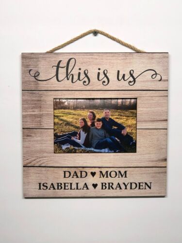 This is Us Personalized Picture Frame,  Wooden Wall Sign, Home,  10