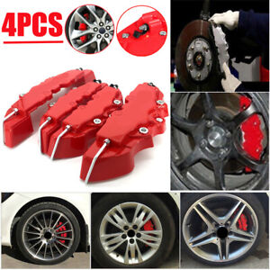 4PCS 3D Style Red M+L Car Disc Brake Caliper Cover Front & Rear Accessories Kits