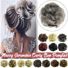 Large Curly Messy Rose Bun Hair Piece Scrunchie Ponytail Natural As Human Hair
