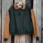 Vintage Rode Walker Gator Team Jacket Vest Green Tan Men Sz XL Full Zip Western