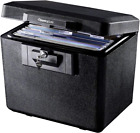 Fireproof Safe Box with Key Lock, Safe for Files and Documents, 0.61 Cubic Feet,