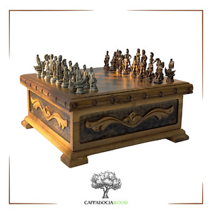 Personalized Handmade Chess Set / Handmade Chess / Wooden Board Game