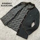 BURBERRY BLACKLABEL Quilted Jacket Nova Check Dark Gray Logo Men Size 2/M Used