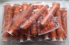 NeoMed 60mL 60cc Oral Medicine Dose Syringe Dispenser Amber 25/PK BA-S60EO Caps