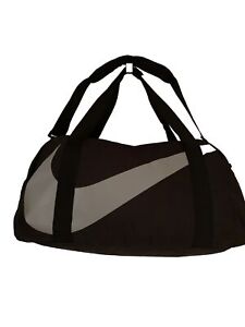 Nike  Duffle Bag BA5567-010 Black with Silver Nike Swoosh Dimensions 20”x8”x10”