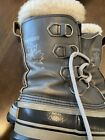 CARIBOU SOREL Size 8 Women Insulated Duck Black Gray Boots Hiking Winter