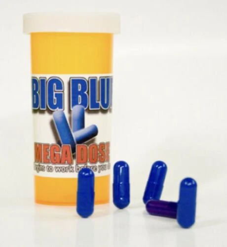 (JOKE ITEM) Big Blue Mega Dose Viagra Joke Pills,Fun Gag Gift Novelty Bar Prank