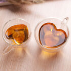 Heart Love Shaped Double Wall Glass Mug Tea Mug Juice Cup Coffee Cups Mug Gifts