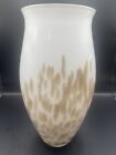 VTG Lenox Lindell Tulip Vase White,  Gold Sparkle Non Lead Crystal 1997 9.25