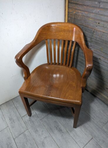 New ListingVintage BL Marble Chair Co. Mission Banker Lawyer Armchair Gunlocke Style