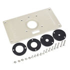 Aluminum Router Table Insert Plate With 4 Rings Screws For Woodworking Benches