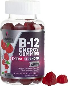 Vitamin B12 Gummies 4500mcg, High Absorption Vitamin B-12 Energy Gummy