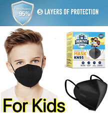 50/100 Pcs Black KN95 Protective 5 Layer Kids Face Mask BFE 95% Disposable Masks