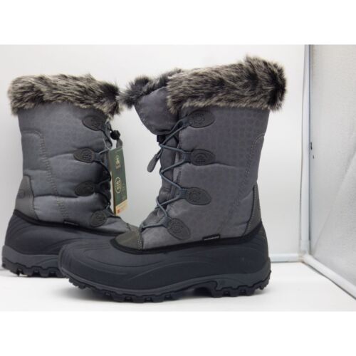 Kamik Momentum Women’s Winter Waterproof Boots, Gray, Sz. 10