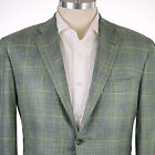 NEW $9,000 Kiton Emerald & Azure Cashmere/Silk/Linen 2B Men's Sport Coat 46S