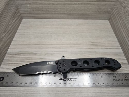 CRKT M16-14SFG Pocket Knife - Tanto Combo Liner Lock G10 Handle Carson Design