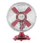 Metal Table Fan 3 Speed Retro Standing Oscillating Desk Personal Office Red 8