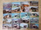 Vintage Lot Of 20 Postcards Covered Bridges Fairfield County Ohio