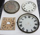 Lot of 4 Vintage Large Clock Dials Parts