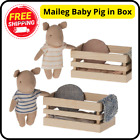 Maileg Baby Pig in Box, Blue