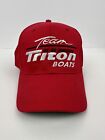 Vintage Team Triton Boats Snapback Hat Cap Red Embroidered Logo