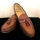 Allen Edmunds Men's Brown Loafers w Tassels Genuine Leather Size 13 M