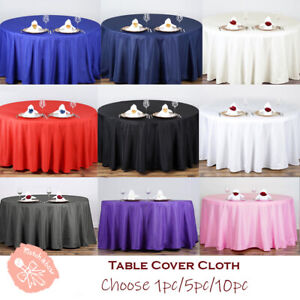 10 pc Round Tablecloth Table Cover Party Wedding Linen Colors Choose Size Color