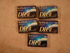 Lot of 5 FUJI DR-II High Bias Type II 90 Minute Blank Cassette Tapes new, sealed