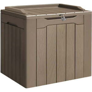 Garden & Outdoor  All-Weather 28 Gallon Patio Deck Box with Seat,Tan