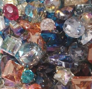 Glass Beads Austrian Czech Style Crystal Faceted 25pcs Bead Lot LARGE 10-20mm
