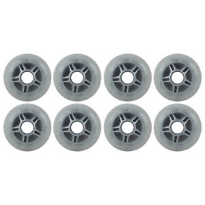 Inline Skate Wheels Multi Use 80mm 80A Clear Silver Indoor/Outdoor (8 Wheels)