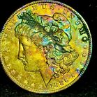 1886- Buy It Now Rainbow Toning Color  Morgan Dollar  Toned - 90% Silver #555