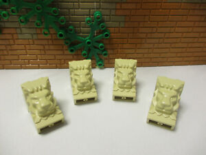 (A6/4) LEGO 4x 30274 Lionhead Beige / Tan Knight's Castle 6086 Harry Potter Knight