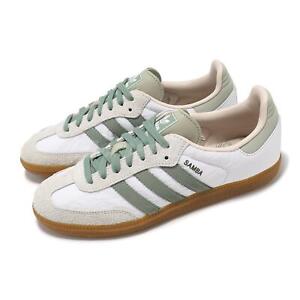 adidas Originals Samba OG W White Silver Green Women Casual Shoes ID0492
