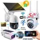 Solar Battery Powered 5G WiFi Outdoor Pan/Tilt 1080P Home Security Camera System