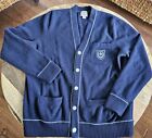Brooks Brothers Red Fleece Cardigan Button Up Sweater Wool Blend Size Large