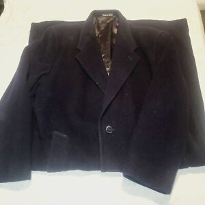 Vintage Giorgio Armani Long Overcoat Trench Coat Wool Size Measures 52 Black