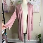EMMA'S CLOSET cardigan size small dusty pink open front sweater