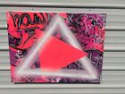 New ListingOriginal Graffiti Art Canvas Painting 36x40 graffiti Pink painting triangle