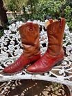 13D Giant Salt Water Crocodile HandMade Nocona Rare Vintage Cowboy Western Boots