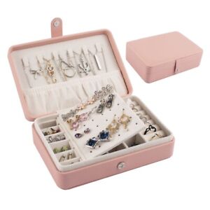 Portable Travel Jewelry Box Organizer Case for Rings Earrings Necklaces Storage