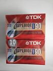 New ListingTDK Superior D90 Normal Bias Auto Cassette Tapes 10-Pack | New Sealed