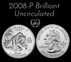 2008 P Alaska Statehood Quarter Brilliant Uncirculated from US Mint Roll *JB's*