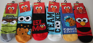 Sesame Street Ankle High Socks - Elmo - Cookie Monster Oscar NWT 9-11 - YOU PICK