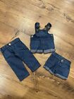 3 Pc Jeans, Overalls, & Shorts Set for American Girl & Other 18 In Dolls Clothes