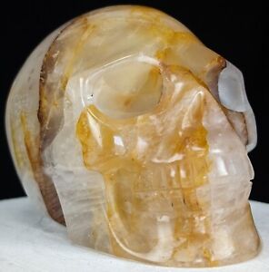 Golden Healer Skull Carving Crystal Large Big Huge Gemstone