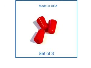 Coleman 502 Stove Red Plastic Knob,  Fits Others,   Set Of 3