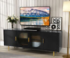 Glass Door TV Stand For TV Up To 75