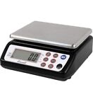 San Jamar SCDG33BK Square Professional Digital Scale Black with Stainless Ste...